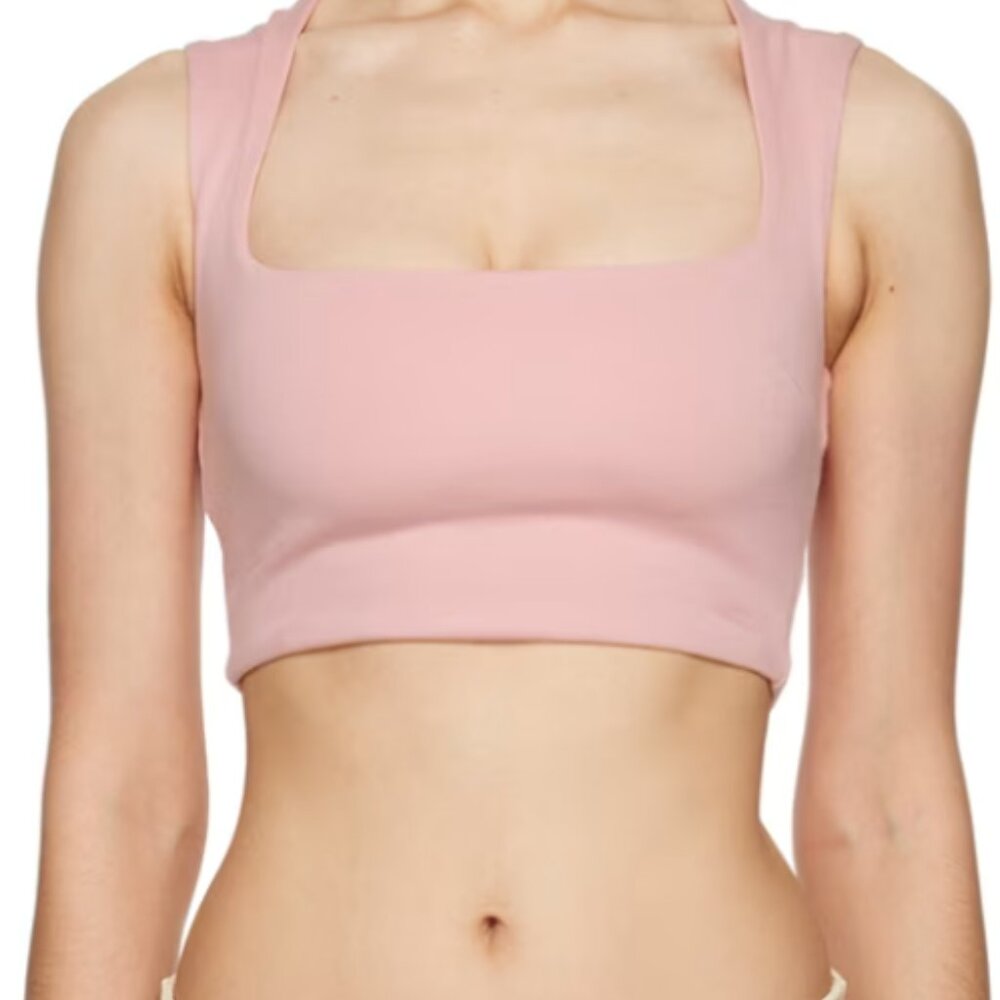 Danielle Guizio Celestial Crop Tank Top in Blush Pink Size S